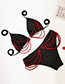 Fashion Black Rope Knotted Swimsuit
