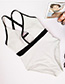 Fashion White Black And White One-piece Swimsuit
