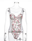 Fashion White Lace Flower Mesh Gauze Stitching Jumpsuit