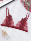 Fashion Wine Red Sling Perspective Lace Underwear