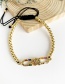 Fashion Gold Copper Inlaid Zircon Beaded Elephant Bracelet