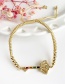Fashion Red Copper Inlaid Zircon Braided Rope Beaded Crown Bracelet