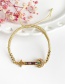Fashion Gold Copper Inlaid Zircon Moon Bracelet