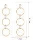 Fashion Real Gold Alloy Rhinestone Ring Earrings
