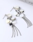 Fashion Real Platinum Alloy Shell Round Tassel Earrings
