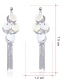 Fashion Real Platinum Alloy Shell Round Tassel Earrings