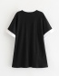 Fashion Black Stitching T-shirt Dress