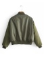 Fashion Army Green Short Stitching Jacket Coat