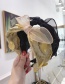 Fashion Yellow Feather Mesh Bow Wide-brimmed Headband