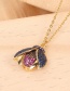Fashion Gold Micro-inlaid Diamond Beetle Titanium Steel Necklace