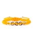 Fashion Coffee Color Woven Circle Pull Bracelet