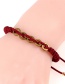 Fashion Red Woven Circle Pull Bracelet