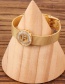 Fashion Gold Micro-inlaid Zircon Letter Gold Gold Color Bracelet