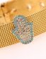 Fashion Gold Plated Gold-coloured Micro-inlaid Zircon Palm Bracelet