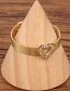 Fashion Gold Micro-inlaid Zircon Heart-shaped Gold-colored Bracelet