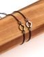 Fashion Gold Mixing Tower Weave Adjustable Fine Bracelet