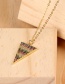 Fashion Color Micro-studded Triangle Necklace