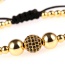 Fashion Gold Micro-studded Steel Ball Bracelet