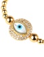 Fashion Gold Full Diamond Eye Gold-plated Color-protection Bead Bracelet