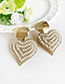 Fashion Pearl + Drill Alloy Pearl Diamond Heart Earrings