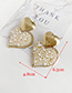 Fashion Drill Alloy Pearl Diamond Heart Earrings