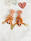Fashion Orange Alloy Rice Beads Lobster Earrings