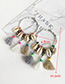 Fashion Color Alloy Rice Beads Shell Cotton Tassel Earrings