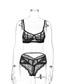 Fashion Black Openwork Lace Perspective Lingerie