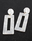 Fashion White Acrylic Geometric Resin Earrings