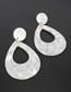 Fashion Khaki Geometric Drop-shaped Acetate Plate Earrings