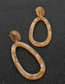 Fashion Khaki Elliptical Acrylic Earrings