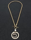 Fashion Gold Alloy String Micro-encrusted Five-word Necklace