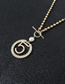Fashion Gold Alloy String Micro-encrusted Five-word Necklace