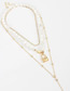 Fashion Gold Multi-layer Imitation Pearl Necklace