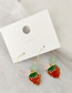 Fashion Strawberry Red Fruit Transparent Earrings