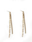 Fashion Gold Studded Tassel Chain Stud Earrings