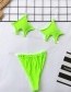 Fashion Fluorescent Green Pentagram Transparent Belt Swimming Split Body Clothing