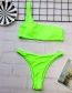 Fashion Fluorescent Green One-shoulder Bikini