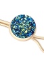 Fashion Gold + Green Round Fish Scale Bracelet