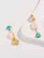 Fashion Gold Natural Shell Drop Stone Earrings