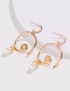 Fashion Gold Irregular Round Natural Freshwater Pearl Earrings