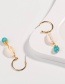 Fashion Gold C-shaped Natural Shell Bead Earrings