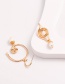 Fashion Gold Geometric Natural Freshwater Pearl Earrings