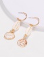Fashion Gold C-shaped Natural Shell Pearl Earrings