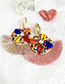 Fashion Royal Blue Alloy Rice Beads Shell Tassel Earrings