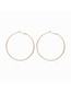 Fashion Mixed Color Three-piece Ring Engraving Ring Geometry Circle Matte Earring Set