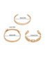 Fashion Golden Suit Metal Geometric Chain Bracelet Set
