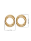 Fashion Gold Circle Hollow Geometric Pock Twisted Earrings