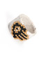 Fashion White Palm Totem Rice Beads Woven Ring