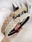 Fashion Creamy-white Woven Twist Thin Side Belt Tooth Rafah Hair Band